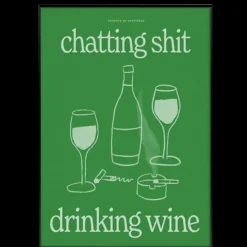 Affiche A3 Chatting Shit Drinking Wine