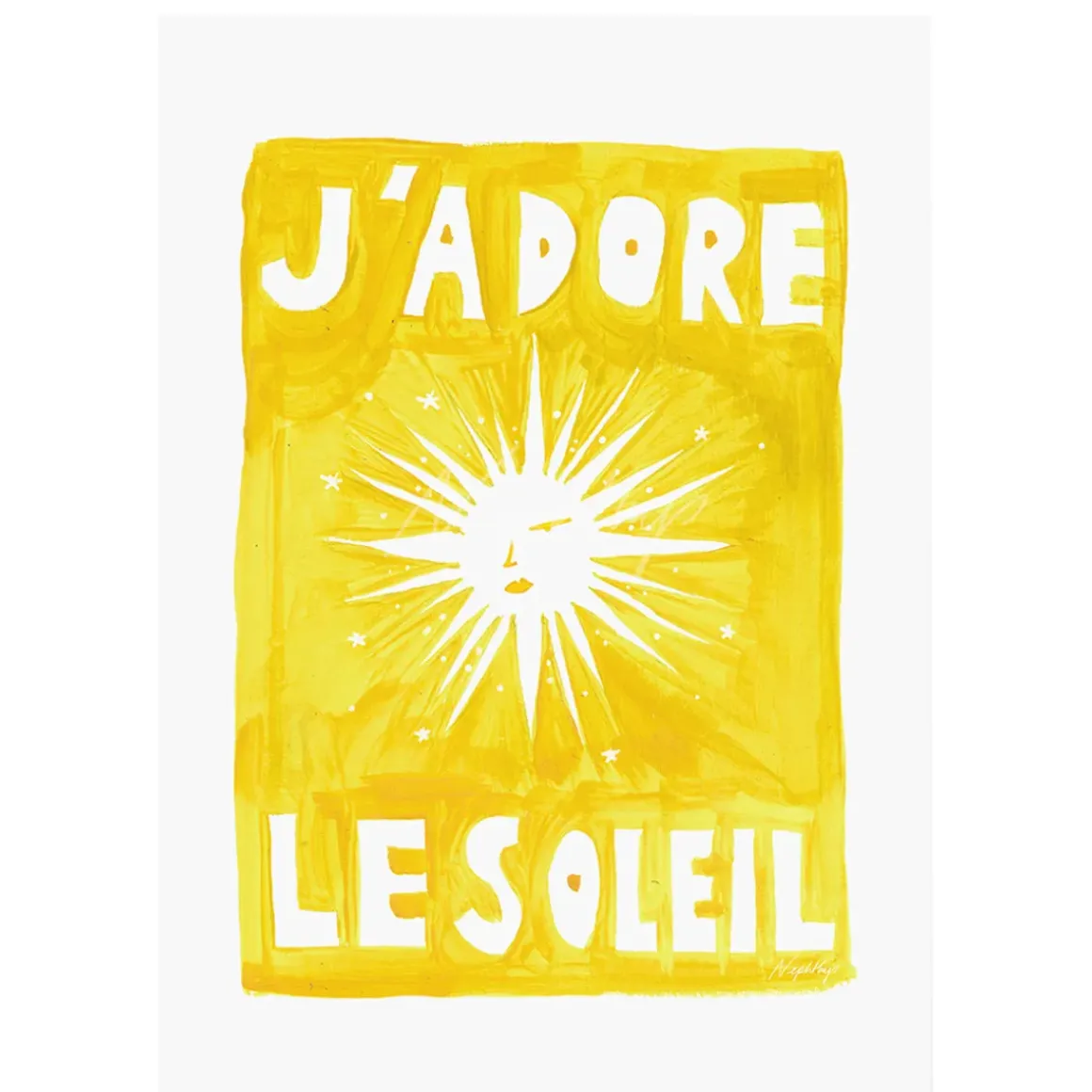 Affiche A3 J'adore Le Soleil - Original