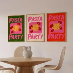 Affiche A3 Pasta Party Cream