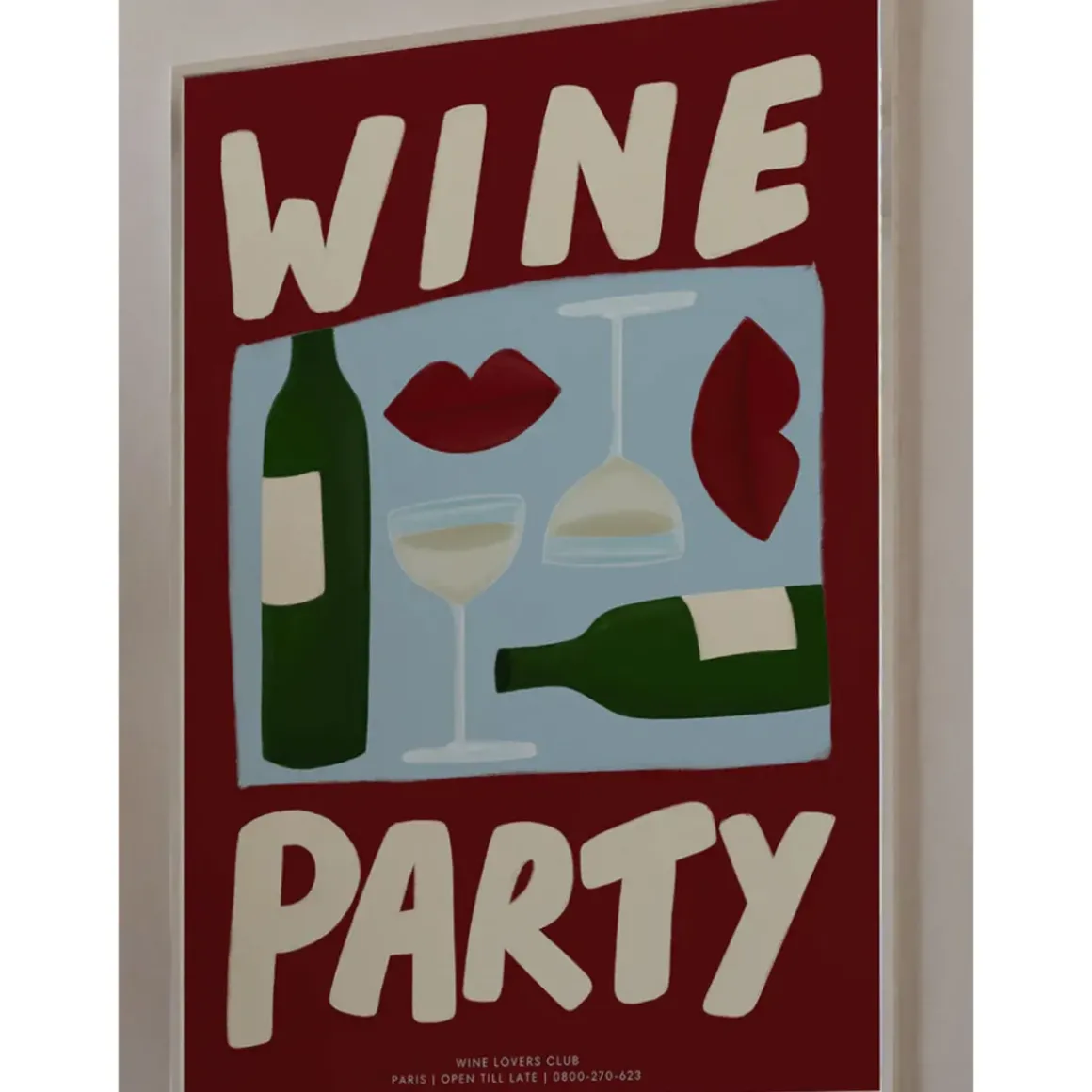 Affiche A3 Wine Party Red