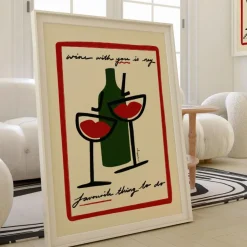 Affiche A3 Wine With You With Border