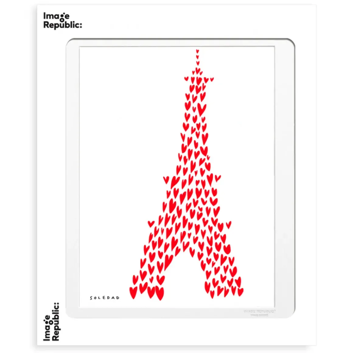 Affiche BM soledad tour eiffel cœur - 30 x 40 cm