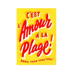 Affiche C'est l'amour à la Plage Toqué Frères - 30 cm x 40 cm