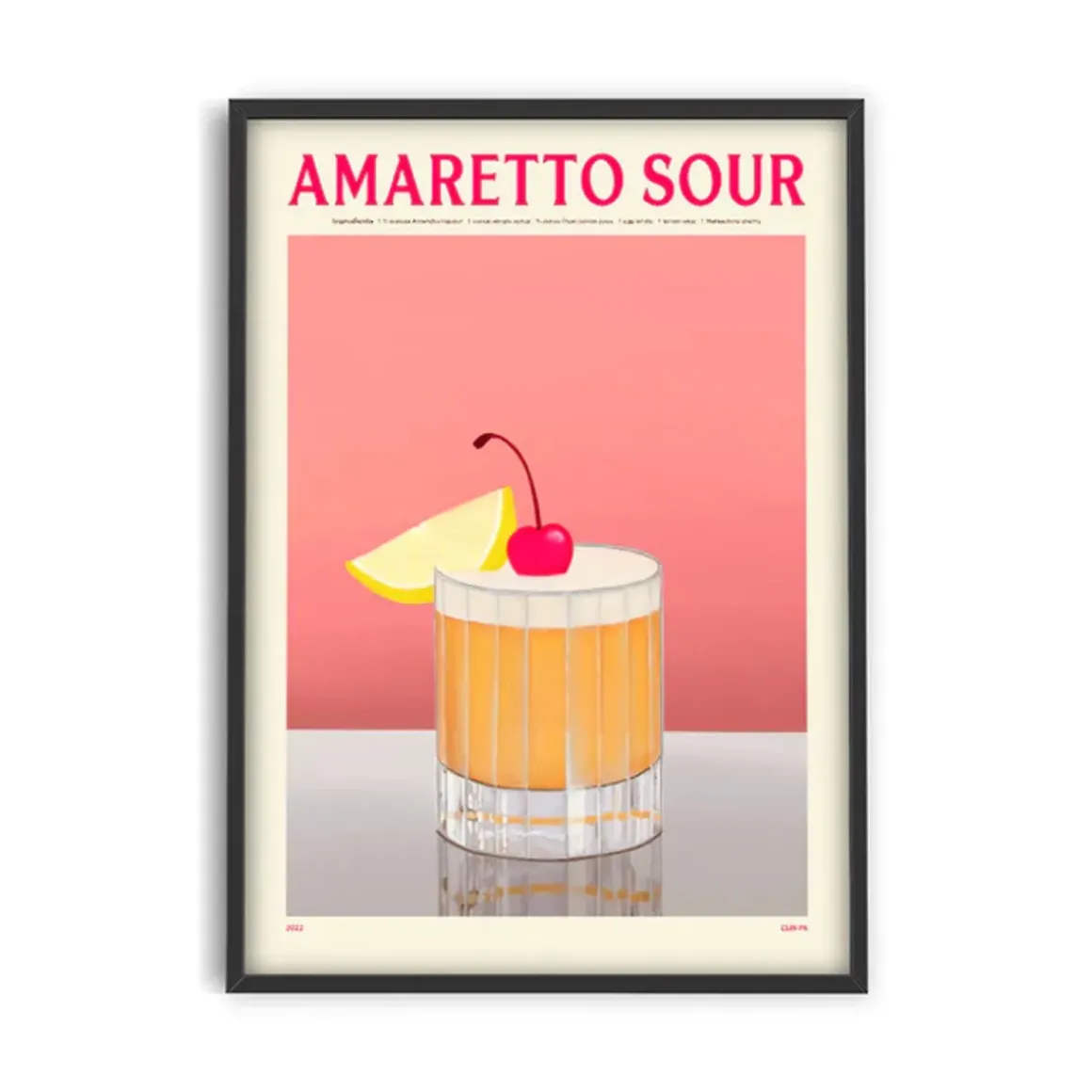Affiche Cocktail - Elin PK - Amaretto Sour