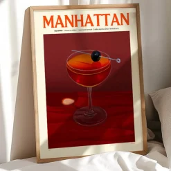 Affiche Cocktail - Elin Pk - Manhattan