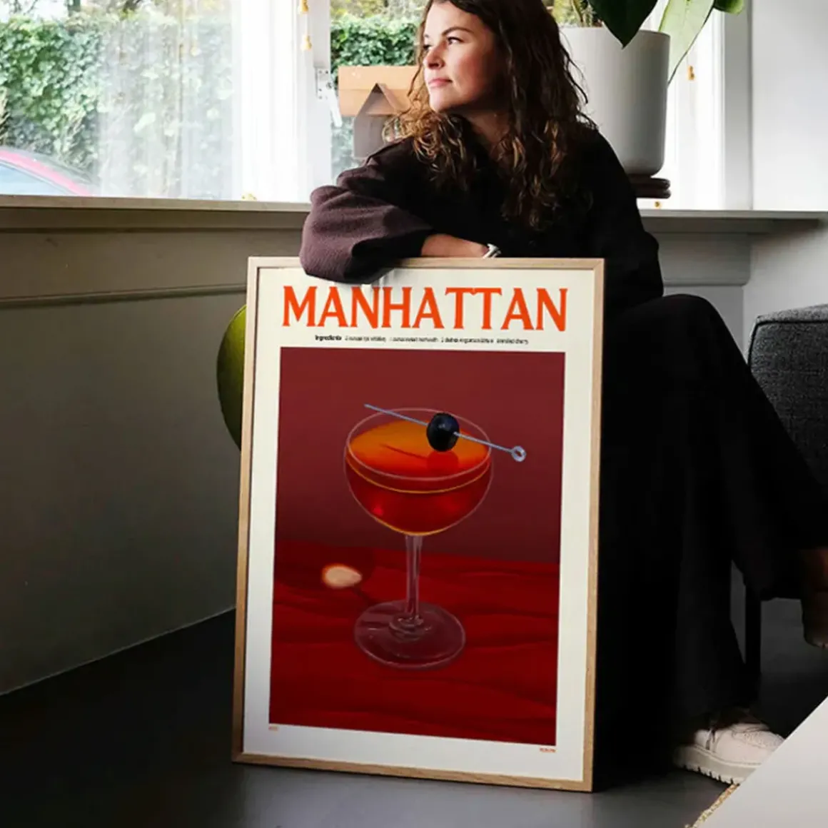 Affiche Cocktail - Elin Pk - Manhattan
