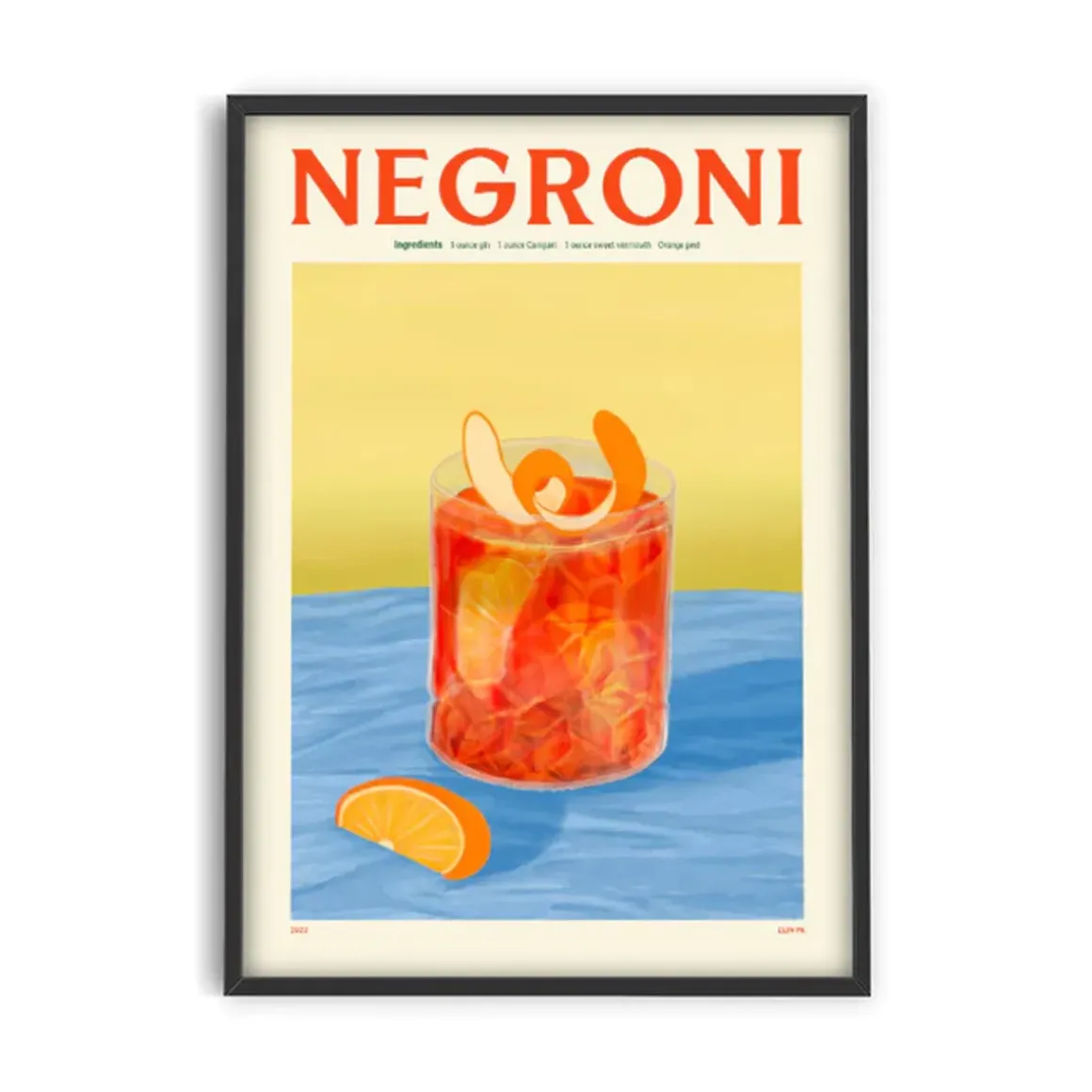 Affiche Cocktail - Elin PK - Negroni