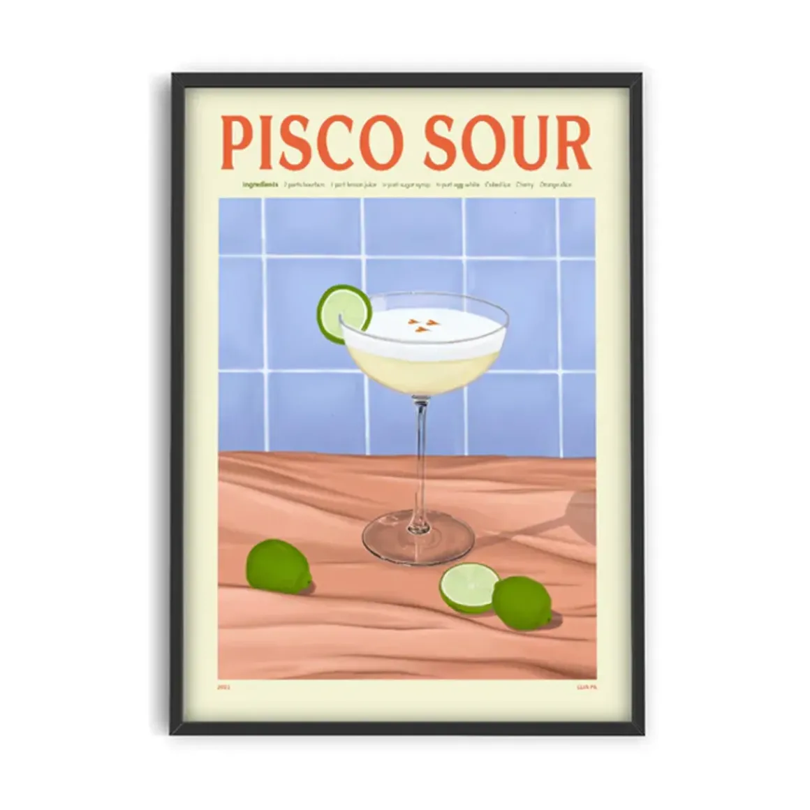 Affiche Cocktail - Elin PK - Pisco Sour