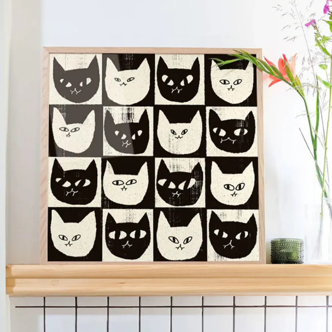 Affiche Enikő Eged Black Cat White