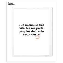 Affiche Loic Prigent Je M'Ennuie - 30 x 40 cm