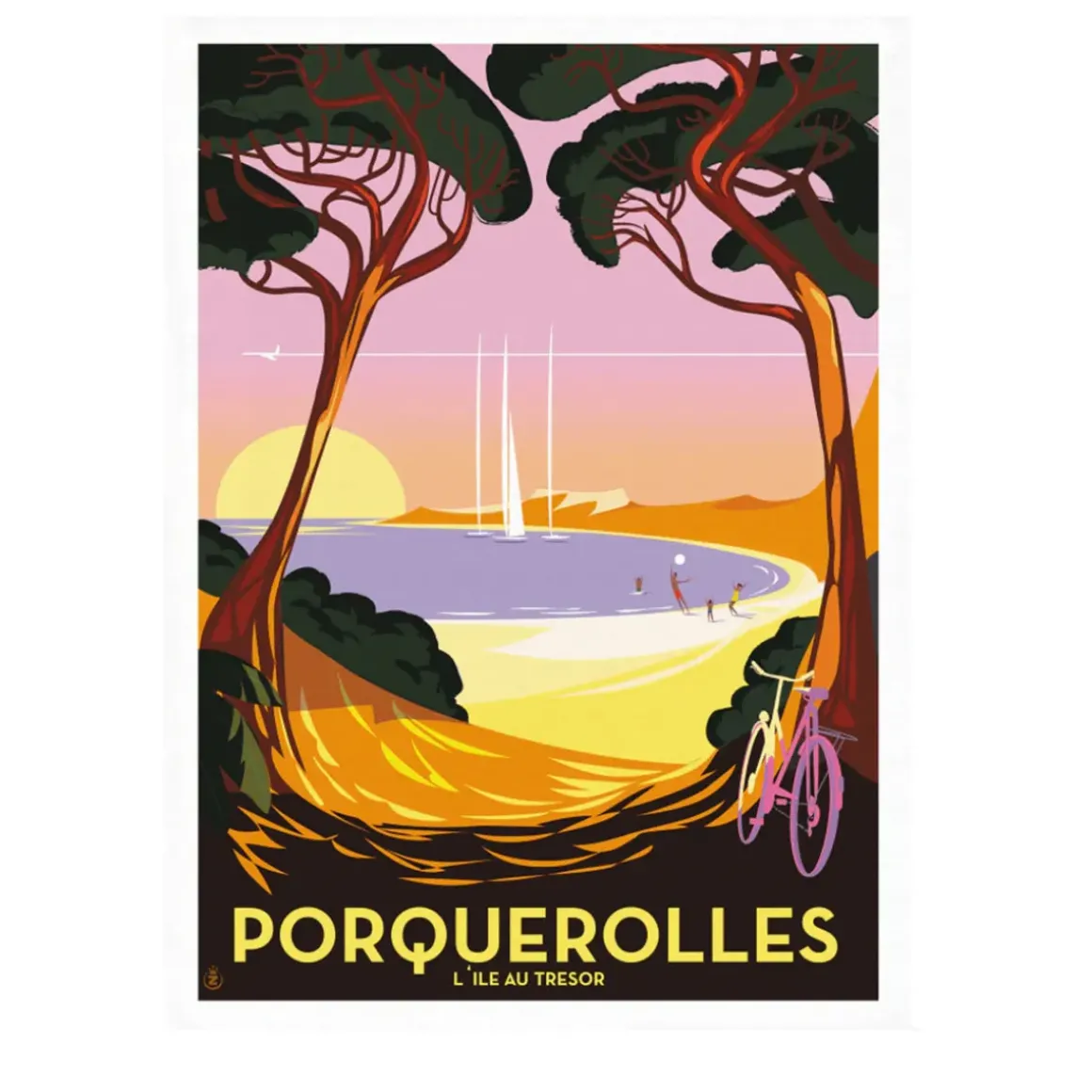Affiche Monsieur Z porquerolles - 40 x 50 cm