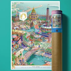Affiche Officielle des Jeux Olympiques de Paris 2024 - 50 x 70 cm
