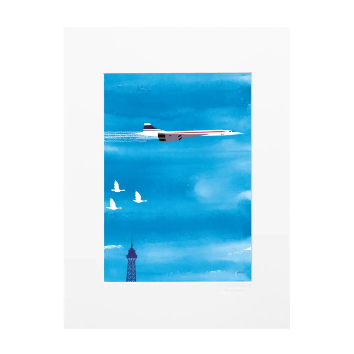 Affiche Paris Concorde - Why LA Pourquoi Paris - 22 x 22 cm