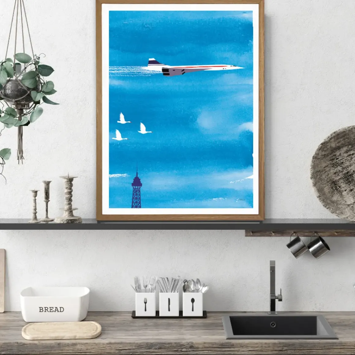 Affiche Paris Concorde - Why LA Pourquoi Paris - 22 x 22 cm