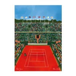 Affiche 11 Rolland Garros - Clara Panetier - 30 x 40 cm