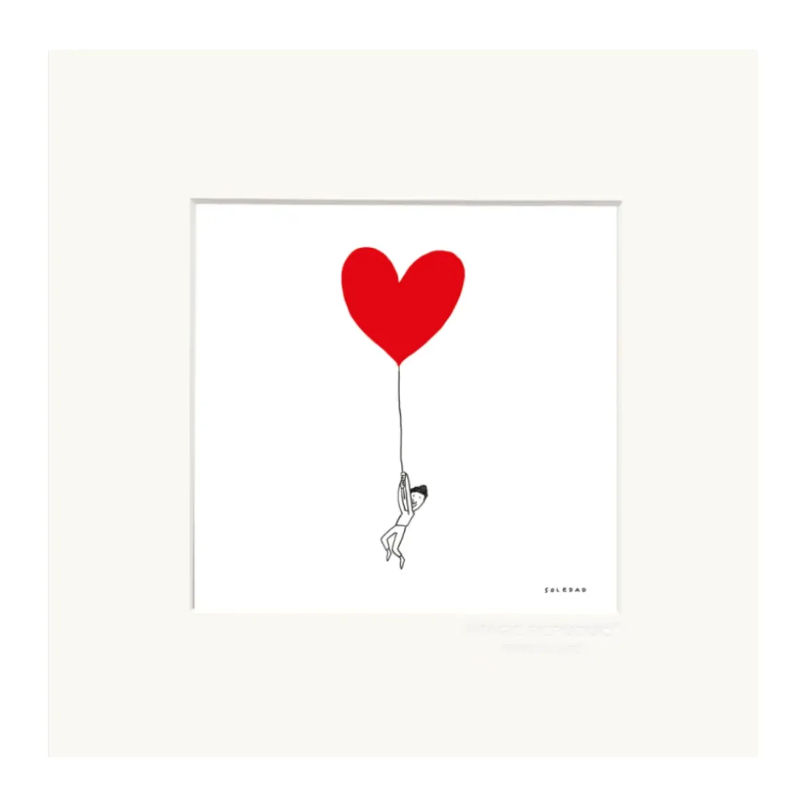 Affiche Soledad 2021 Ballon Coeur - 22 x 22 cm