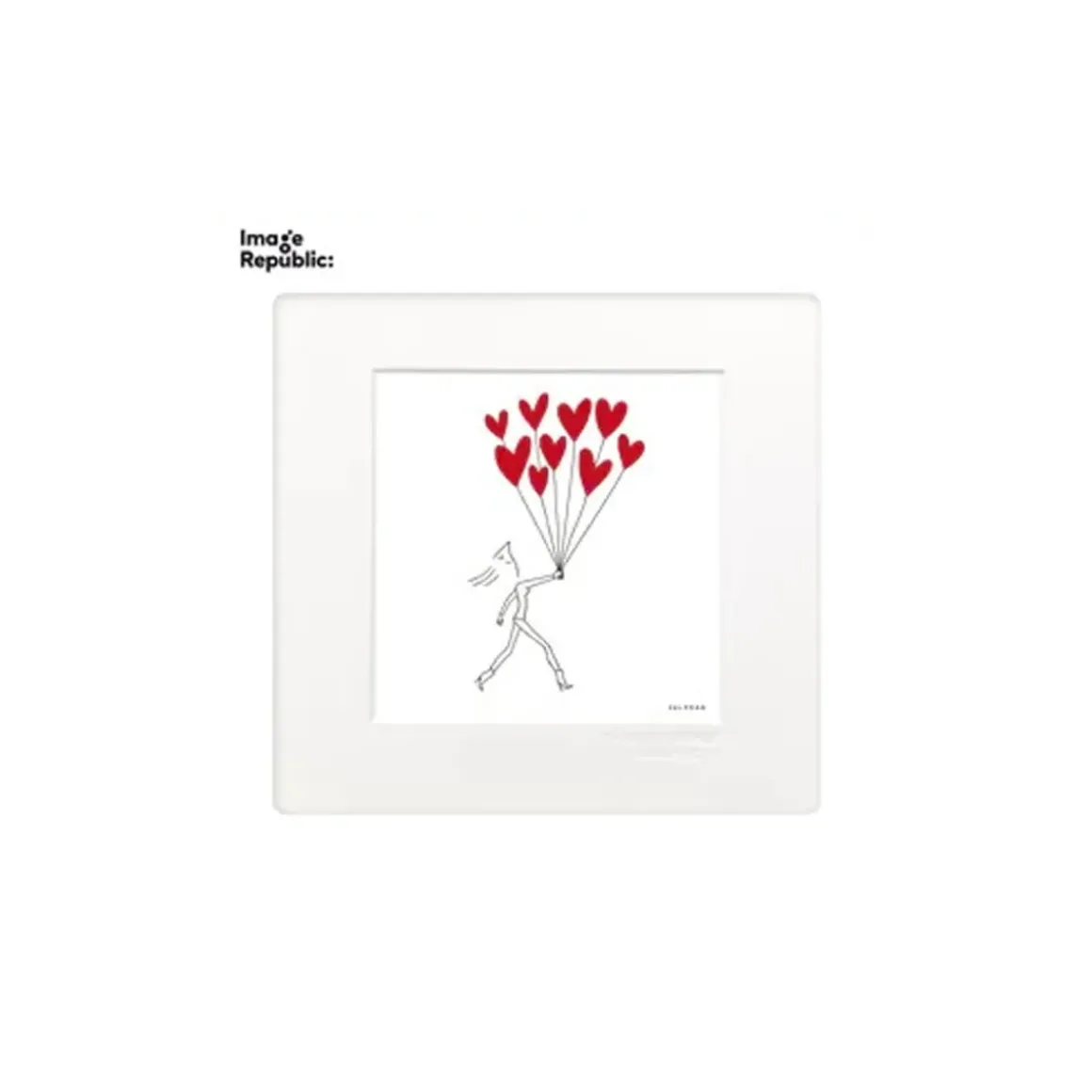 Affiche Soledad Coeur Bouquet - 22 x 22 cm