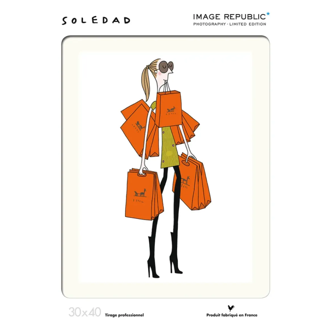 Affiche Soledad Sac Orange - 30 x 40 cm
