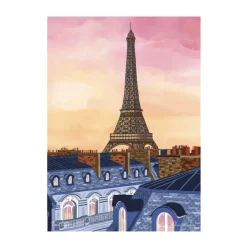 Affiche 24 Tour Eiffel - Clara Panetier - 22 x 22 cm