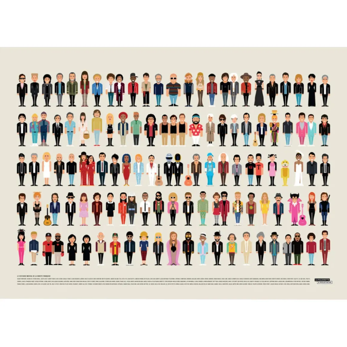 Affiche Vestiaire Musical de la Variété Française