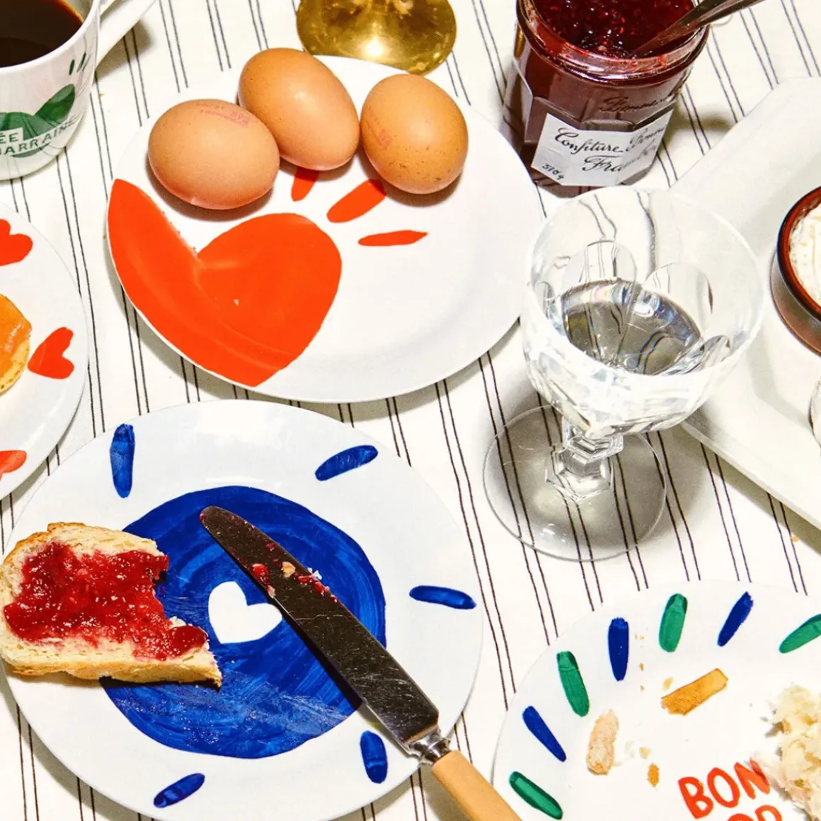 Assiette Coeur - Bleu