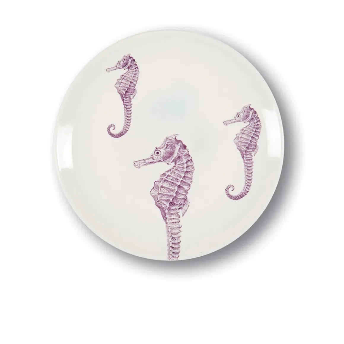 Assiette à dessert Hippocampes en porcelaine - Ø 21 cm