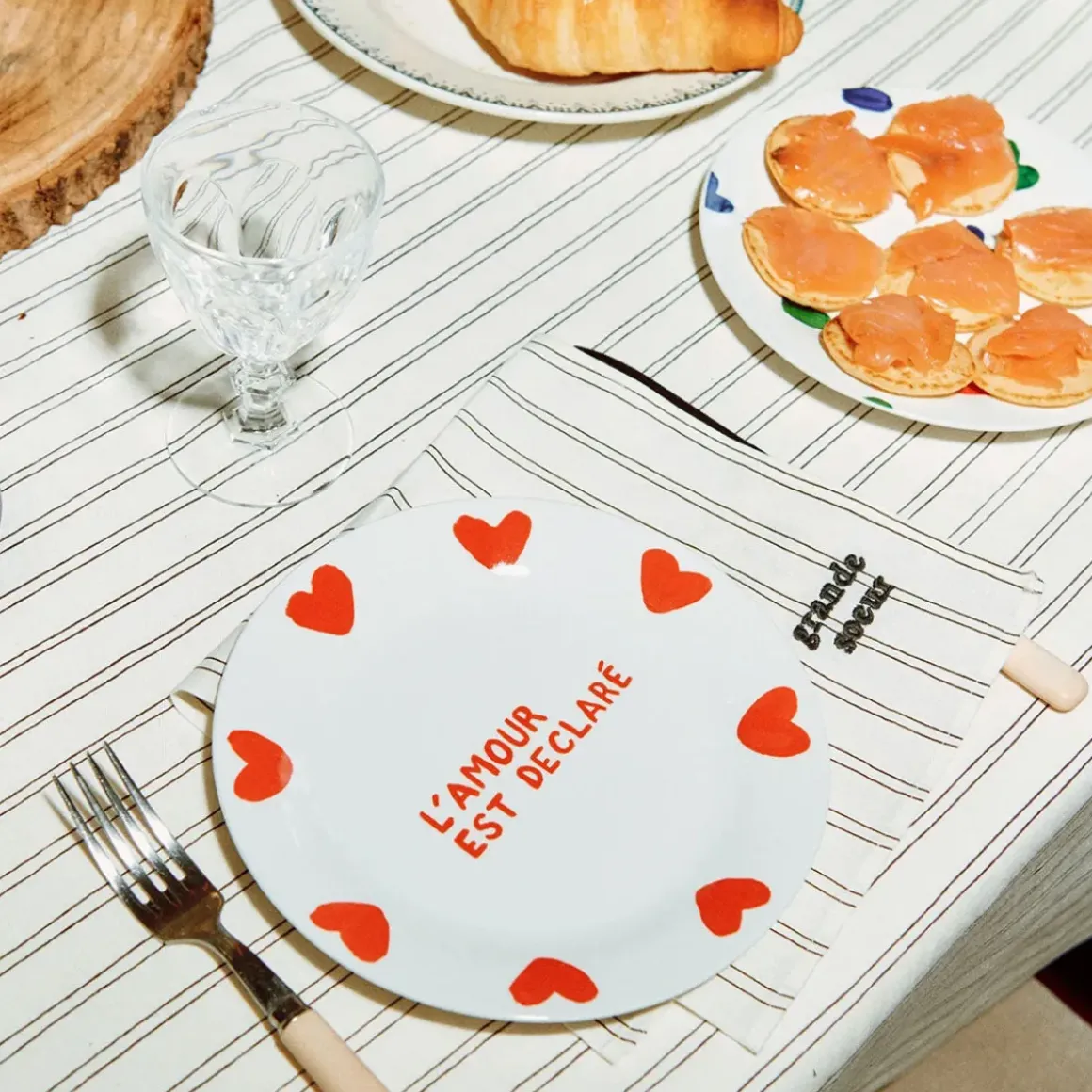 Assiette l'Amour est déclaré