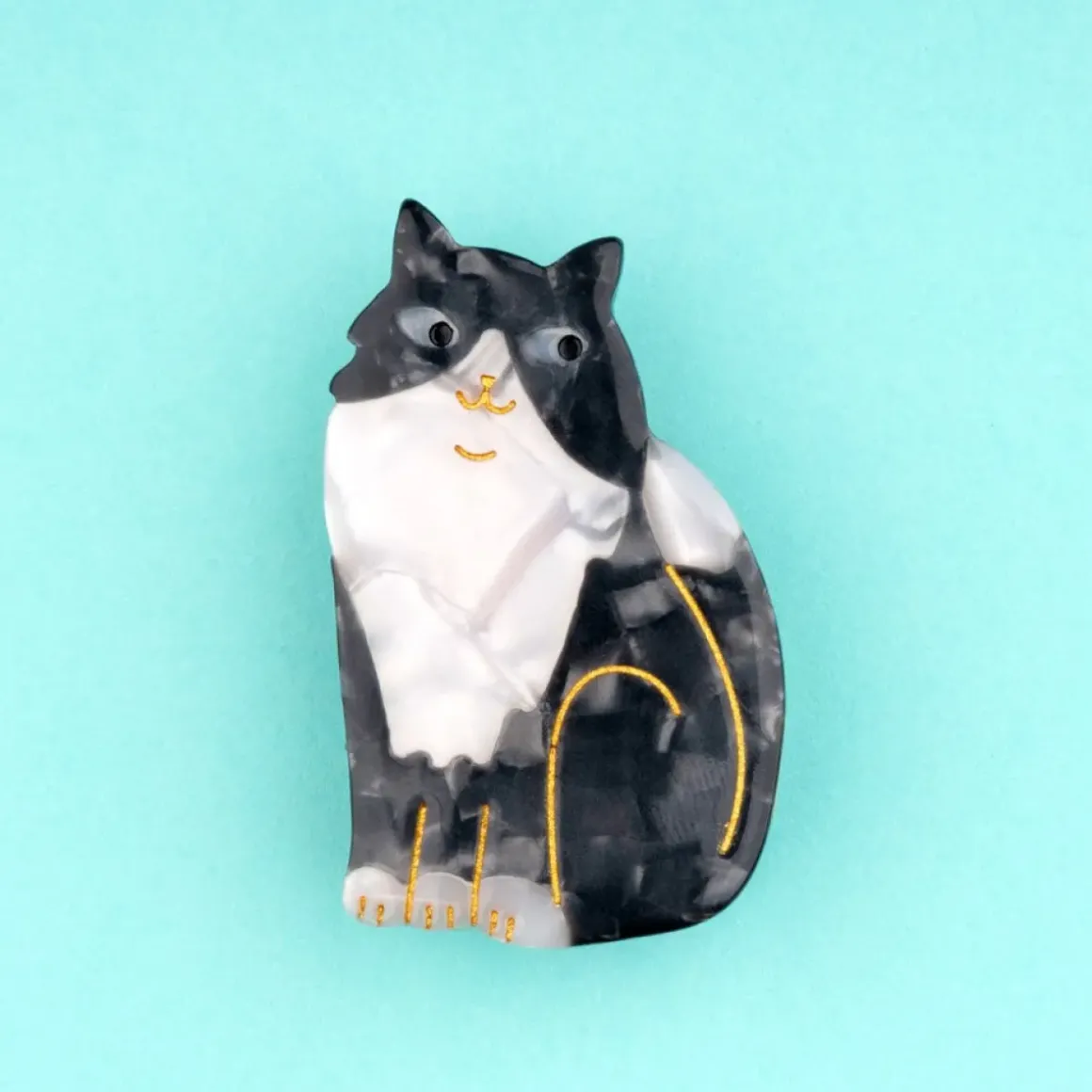 Barrette - Chat Noir u0026 Blanc