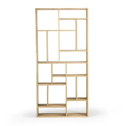 Bibliothèque M en chêne - h 219 cm
