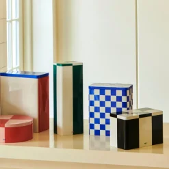 Boîte Tin à carreaux M - Noir u0026 Blanc