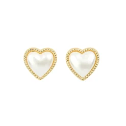 Boucles d'oreilles Coeur en Perle