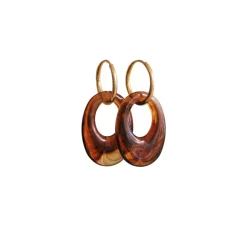 Boucles d'oreilles goutte en résine