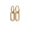 Boucles d'oreilles ovales avec cristaux