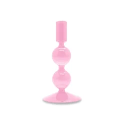 Bougeoir en Verre - Rose
