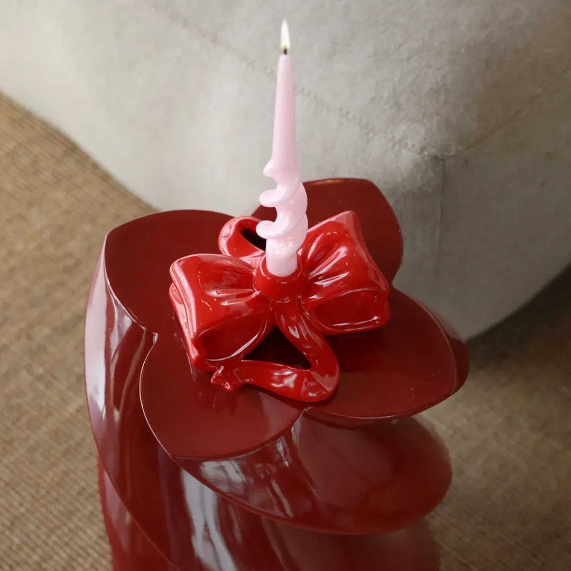 Bougeoir Ruban - Rouge