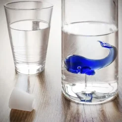 Bouteille Baleine bleue Atlantis en verre borosilicate - 1,2 L