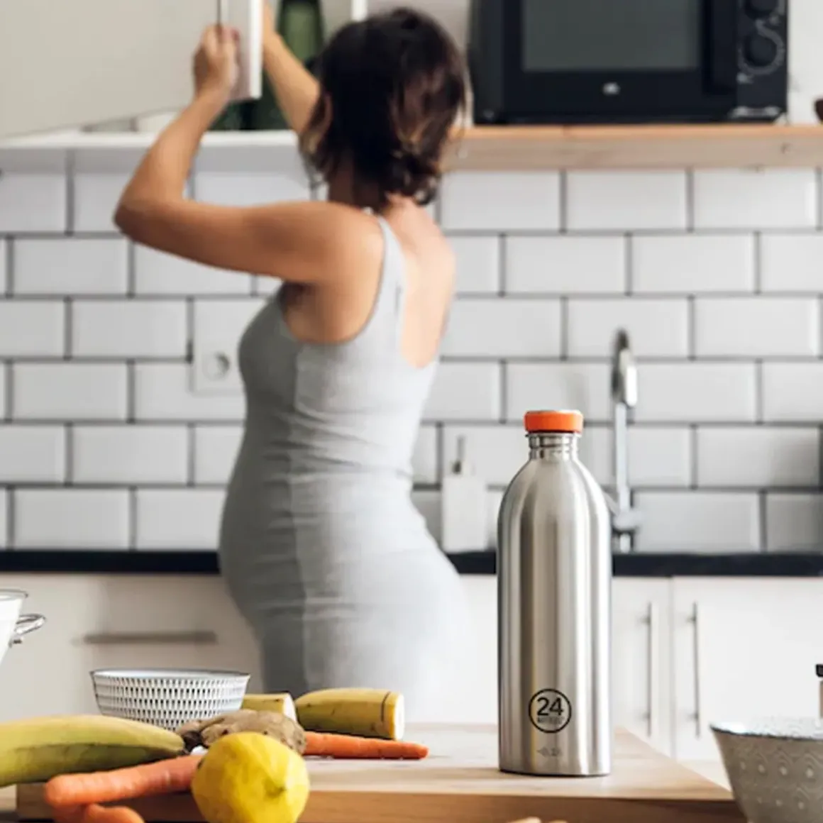 Bouteille Urban En Acier Argenté 1L