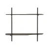 Bureau Mural PI en Acajou Vernis - 140 x 48 x 126 cm
