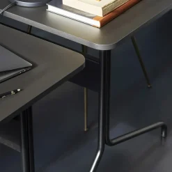 Bureau Pavilion AV16 Linoleum Black 4023 - Chêne Noir / Pieds Noir