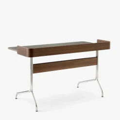 Bureau Pavilion AV17 Linoleum Iron 4178 - Noyer / Pieds Chrome