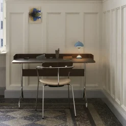 Bureau Pavilion AV17 Linoleum Iron 4178 - Noyer / Pieds Chrome