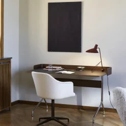 Bureau Pavilion AV17 Linoleum Iron 4178 - Noyer / Pieds Chrome