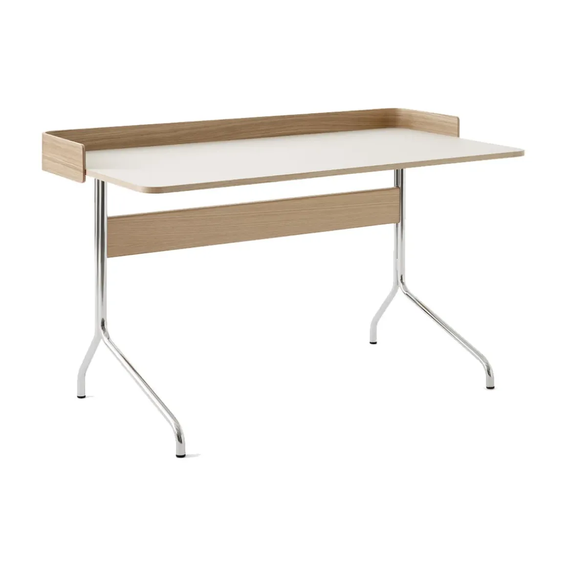 Bureau Pavilion AV17 Linoleum Mushroom 4176 - Chêne / Pieds Chrome