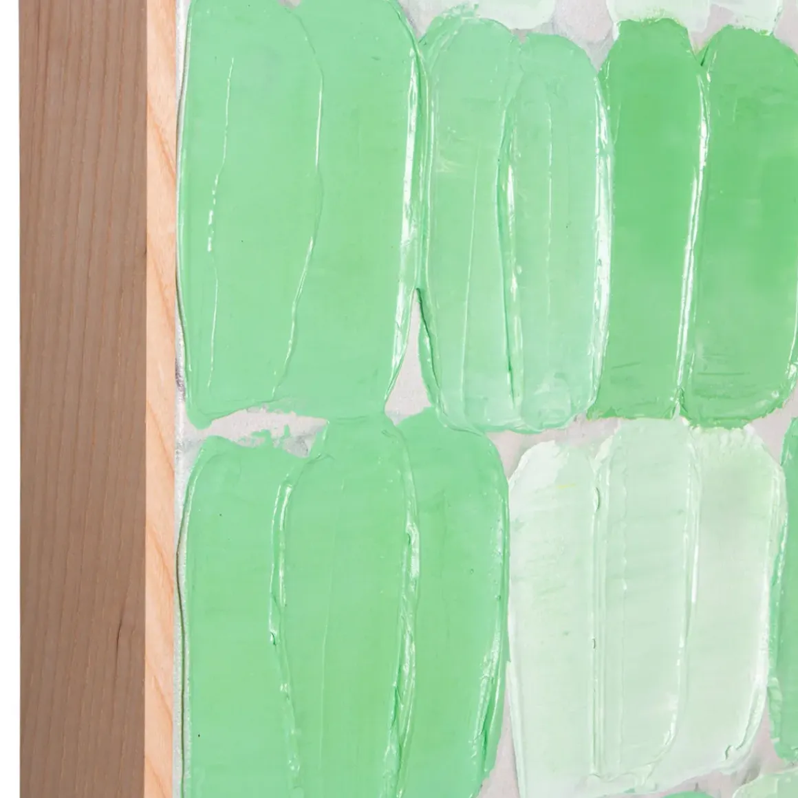 Cadre Peinture Abstraite - 75 x 100 cm - Verte