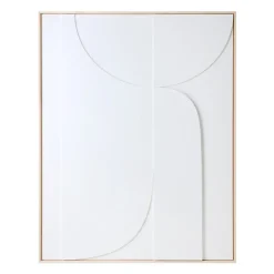 Cadre Relief Art B - 100 x 123 cm - Blanc XL