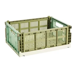 Caisse Crate Mix - Olive / Menthe foncée