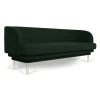 Canapé Cornice 3 places en velours - Vert Canard u0026 Laiton