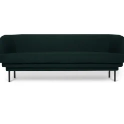 Canapé Cornice 3 places en velours - Vert Canard u0026 Métal noir