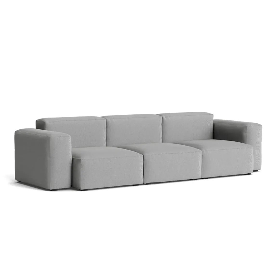 Canapé Mags Soft Low 3 places - Combinaison 1 - Steelcut Trio 133 - Coutures Light Grey