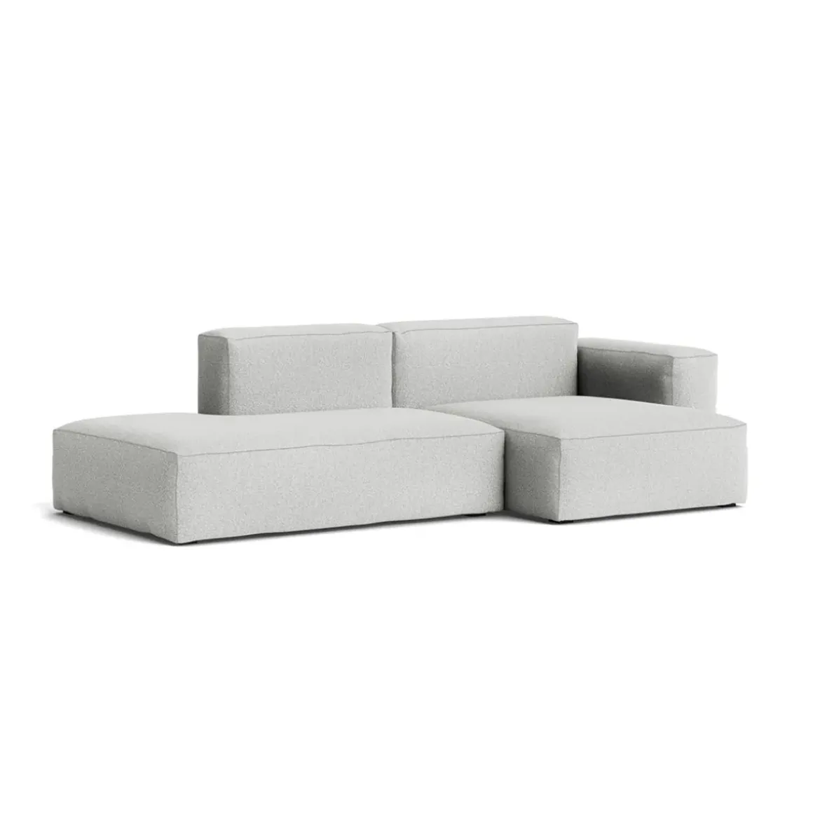 Canapé Méridienne Mags Soft Low 2.5 places - Combinaison 3 right - Hallingdal 116 - Coutures Light Grey
